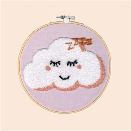 RESTYLE - Punchpakket Wolk - punchen - knutselen - zelfmaakpakket - roze - kraamcadeau - DIY
