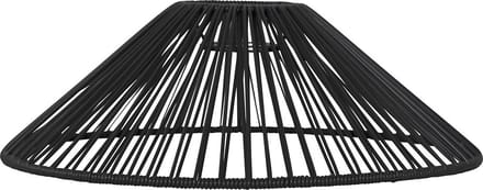 Star Trading lampenkap Vide, rotan, zwart, E27, buiten, ? 38 cm