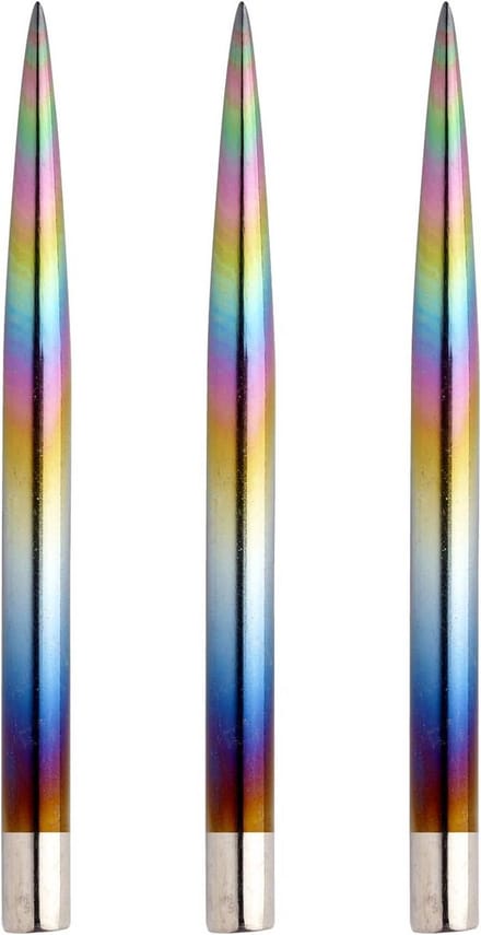 Dartpunten Set - 32mm - Regenboog Effect Coating - 9 Stuks