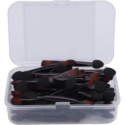 50 stuks Dubbelzijdige Wenkbrauw Oogschaduw Borstel Draagbare Oogmake-up Spons Applicators Oogschaduw Borstels white