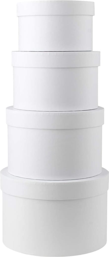 Ronde cadeaudozen set van 4 - Decoratieve opbergdozen met deksel