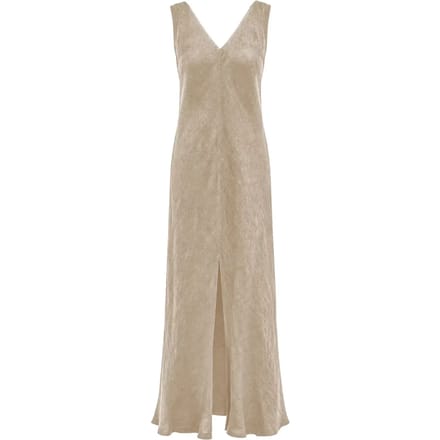 V-hals Jurk met Splitzoom Dames Haris Cotton Essentials