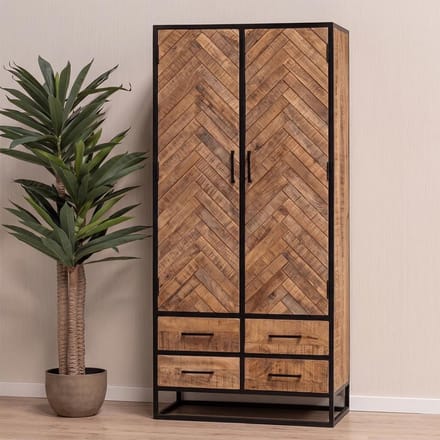 Mangohouten Kast New Haven 90 cm Mahom