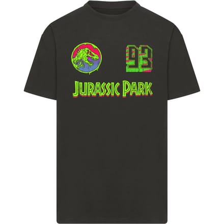 Merchcode Jurassic Park - Oversize Heren Tshirt - L - Zwart