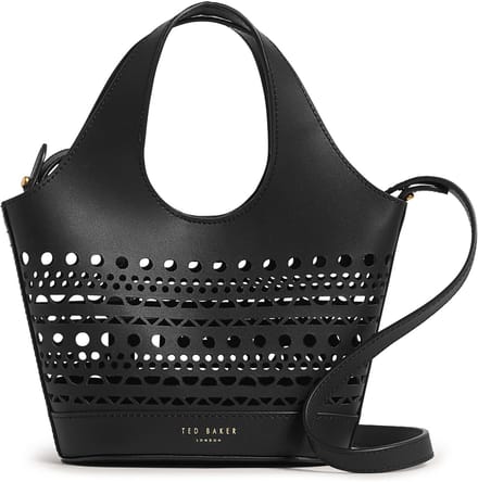 Ted Baker handtas schoudertas Laurnna Small Laser Cut Tote Bag Black zwart
