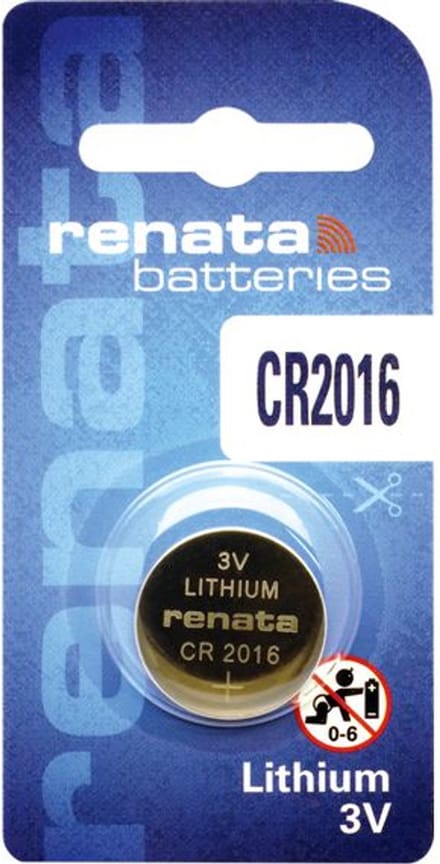Renata – CR2016 MFR.SC CE – Lithium knoopcel batterij – 1 stuk