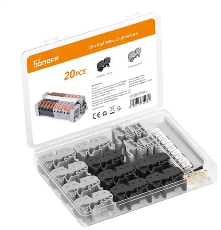 Sonoff DIN Rail wire connector set (20 pcs)