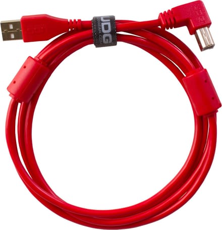 UDG Ultimate Audio Cable USB 2.0 A-B Red Angled 2m (U95005RD) - Kabel voor DJs