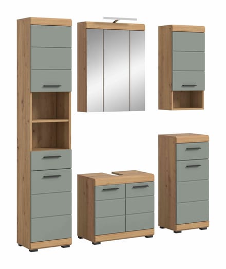 Scout badkamercombinatie salie MDF TZ Artisan eiken NB - 34x164x191cm