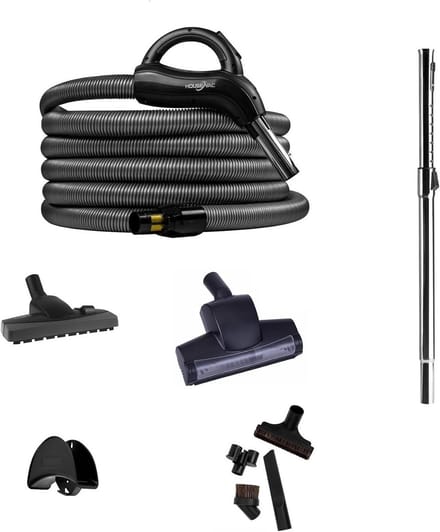 Centrale Stofzuiger Accessoireset 9 Delen met Slang 12m en Telescoopstang