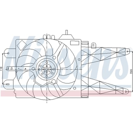 Koelventilatorwiel, motorkoeling NISSENS 85158