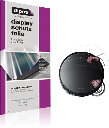 dipos – 2x Beschermfolie geschikt voor Roborock Saros 20 | Krasbestendige & heldere Screenprotector Ultra-Thin