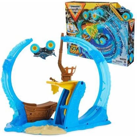 Spinmaster Monster Jam Megalodon? Loop of Doom 1:64 Playset Voertuigen