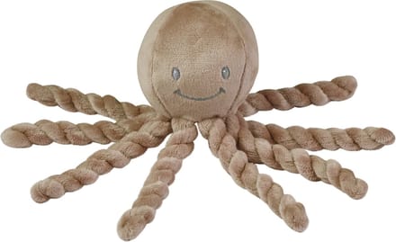 Nattou LAPIDOU Knuffel - Octopus - 22 cm - Mokka