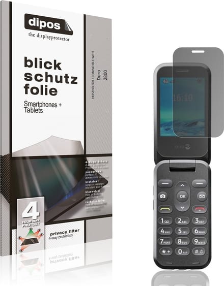 dipos – Matte Privacy Screenprotector geschikt voor Doro 2800 | Anti-Spy Beschermfolie