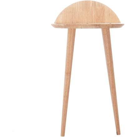 Massief Houten Bijzettafel, Maat: L40cm, B27.5cm, H69.5cm