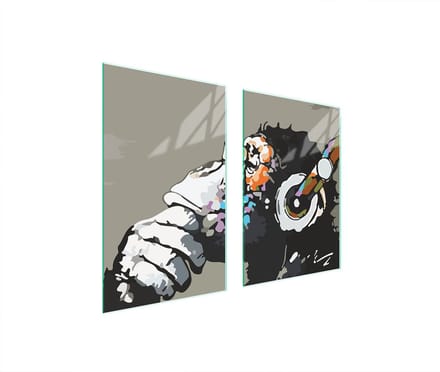 TMK ArtDeko - Snijplank - Glas - 65x52 cm - Muziek Print