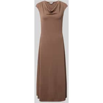 regular fit midi-jurk met cascadehals model 'Vetusta'