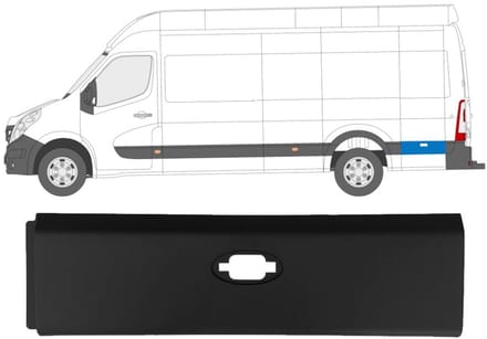 Zijlijst sierlijst voor Renault Master 2010- / Links