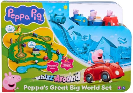 PEPPA PIG WHIZZ AROUND PEPPAS GREAT BIG WORLD SET.