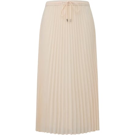 Plissé Midi Rok in Mousseline met Koord Dames COMMA