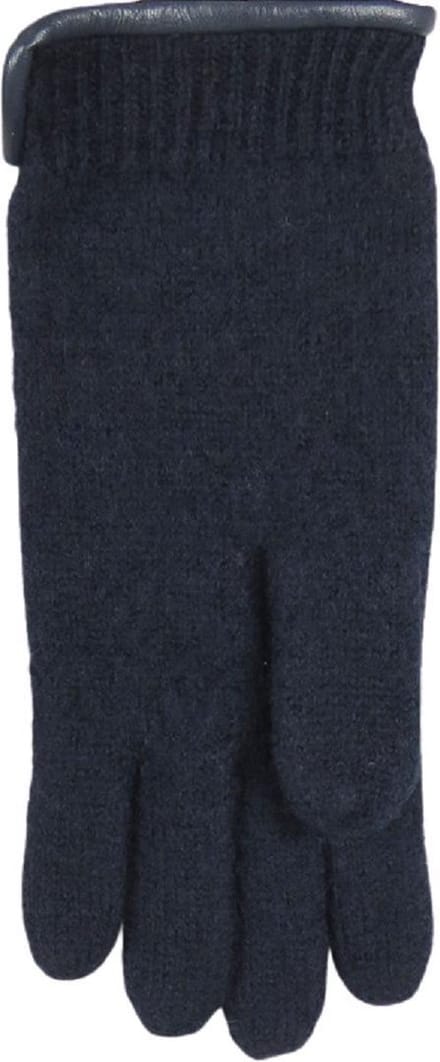 Handschoenen heren van 100% wol en met echt leren randje