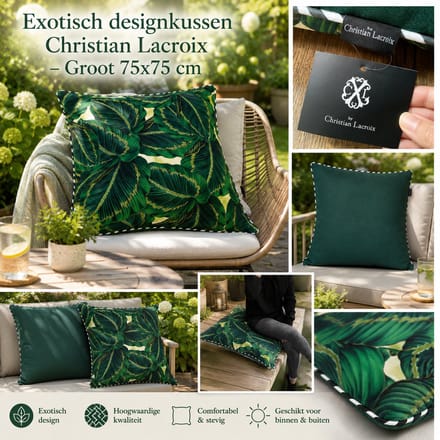 Kussen - Exotisch tuin designkussen Christian Lacroix – Groot 75x75 cm