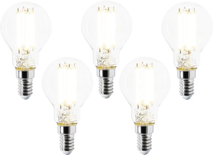 LUEDD Set van 5 E14 LED lamp P45 helder 2,2W 470 lm 2700K