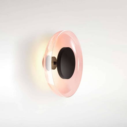 MARSET LED wandlamp Aura Plus, koperkleurig, glas, Ø 25 cm