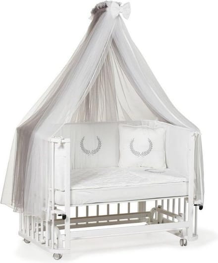 Co-sleeper ledikant BabyRace - Wit - Inclusief bekleding