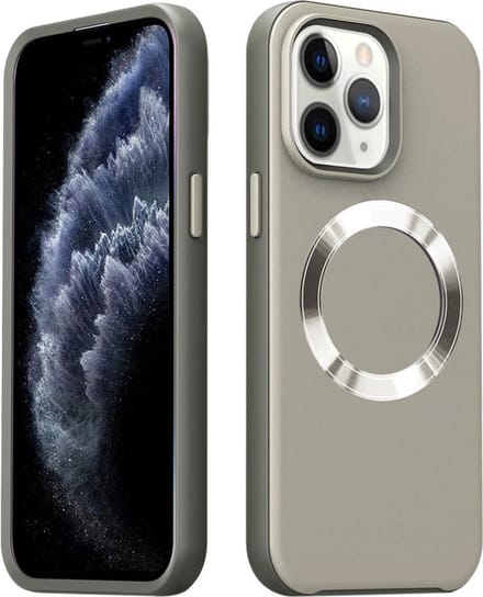 iPhone 12 PRO MAX Hoesje - Back Case Cover - Magsafe Compatible - Grijs - Provium