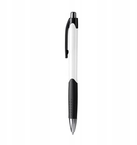 Premium ABS Pen met Knop - Comfortabele Grip - Wit