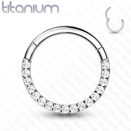 Piercing titanium front CNC 1.2x8 - zilver - LMPiercings