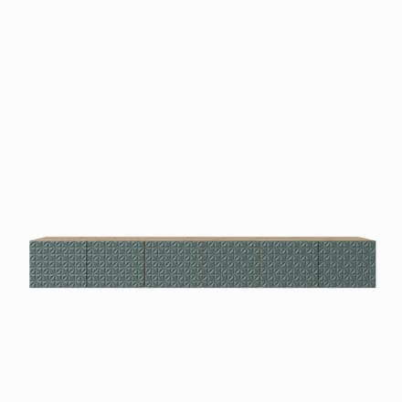 TV-kast Cali 300 (3x100) cm (artisan + groen)