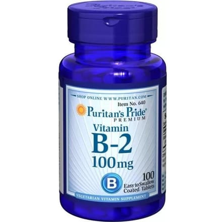 Puritan's Pride - Vitamine B-2 (Riboflavine) 100 mg, 100 Tabletten