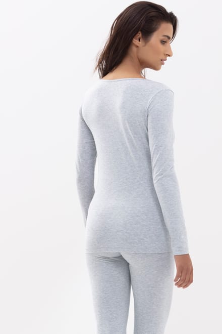 Top 1/1-lange mouwen Serie Cotton Pure Light Grey Melange