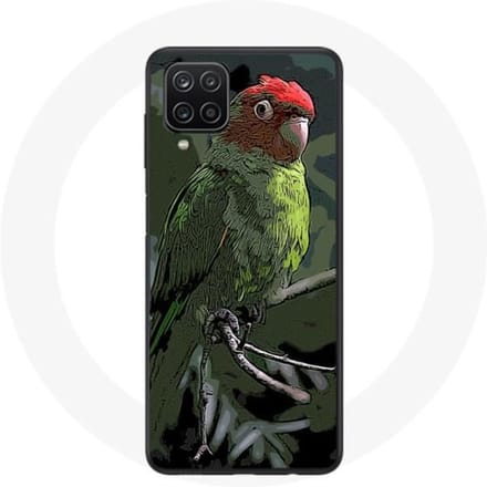 Samsung Galaxy A12 Hoesje Pionus Parrot Rood Groen
