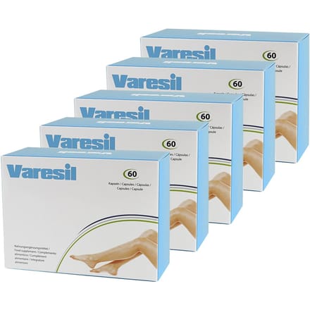 Varesil Pills, pillen voor spataderen en de preventie ervan Unique wit/babyblauwe kleur