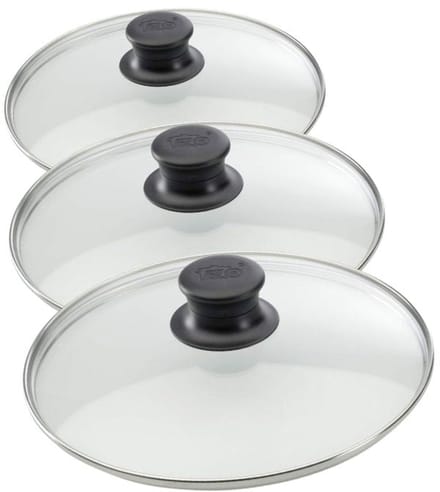 Set van 3 glazen deksels voor koken 20 cm 24 cm en 28 cm Elo