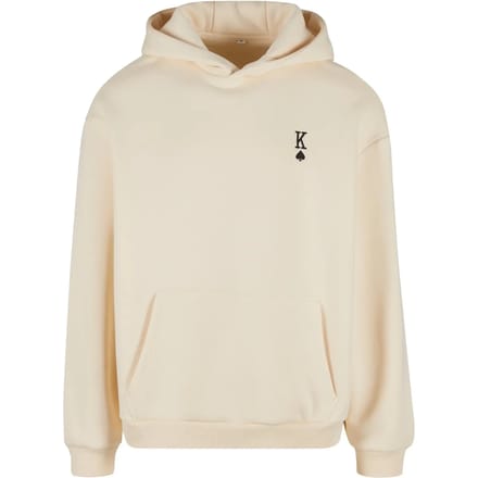 Mister Tee - King Card EMB Fluffy Hoodie/trui - M - Creme