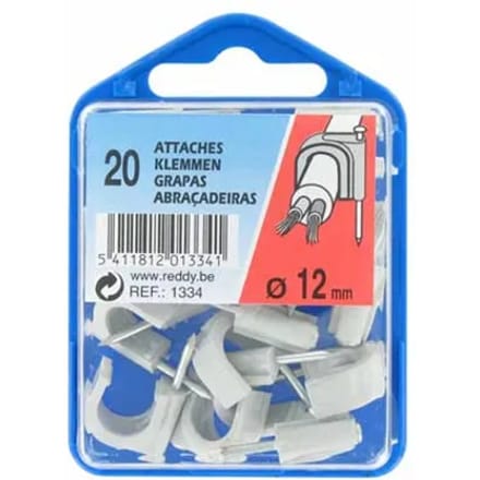 Reddy Clips 12mm Grijs 20st.