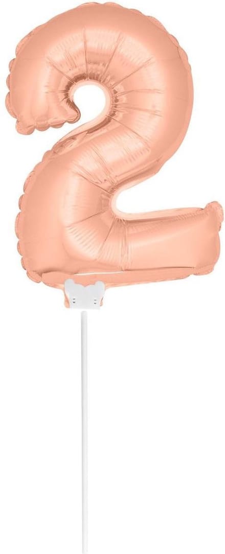 Folat - Folieballon cijfer 2 Rose Gold - 36 cm
