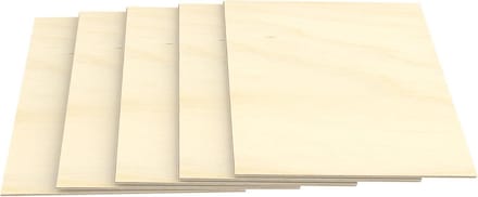 Multiplexplaten A3 - 5 stuks, 4 mm dik, berk, voor knutselen en modelbouw