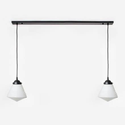 2 x Luxe School Small lampen aan plafondbalk Moonlight - Art Deco Trade