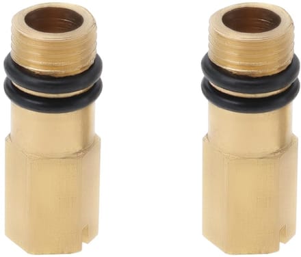 2Pcs Warm en Koud Water Inlaat M10 Draad Messing Plug Kraan Flexibele