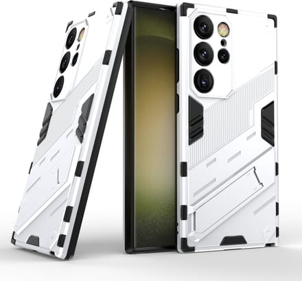 Solidenz StandGuard Xtreme geschikt voor Samsung Galaxy S24 Ultra hoesje - Wit