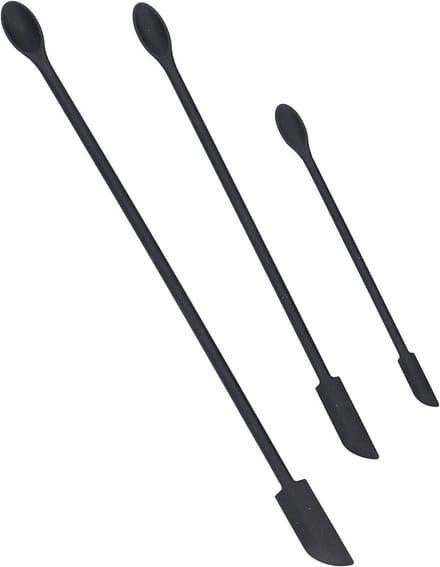 Set van 3 Herbruikbare Siliconen Make-up Spatels met Dubbele Punt voor Keuken en Cosmetica