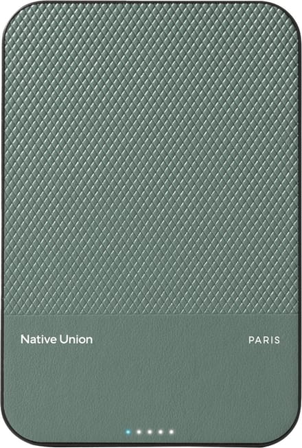 Native Union (Re)Classic Power Bank - Slate Green - MagSafe - Qi2- 5000mAh