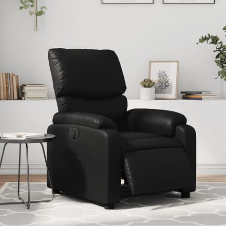 vidaXL - Fauteuil - elektrisch - verstelbaar - kunstleer - zwart