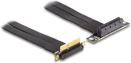 Delock Riser Card PCI Express x4 male 90° angled to x4 slot 90° angled with cable 60 cm